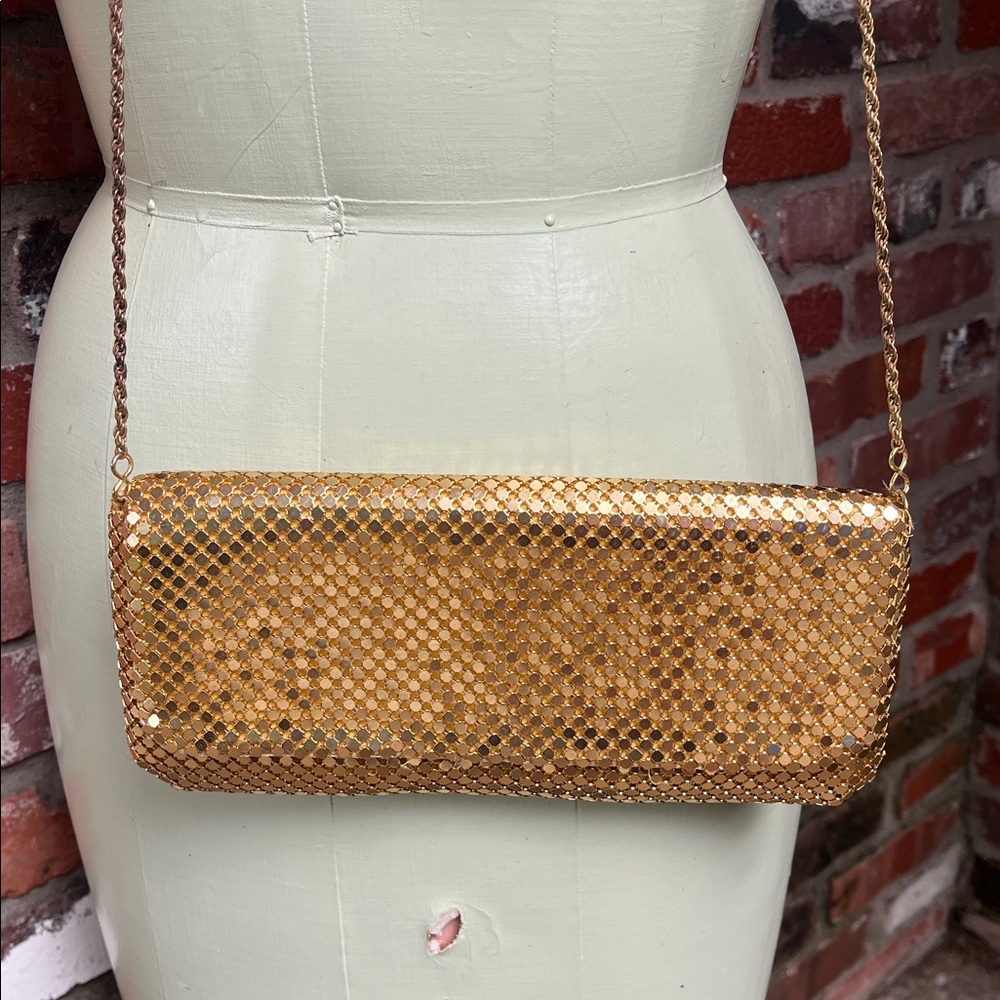 Vintage La Regale gold mesh convertible evening purse